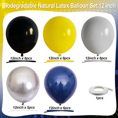 Black and Yellow Balloons, Bat Theme Balloons Hero Birthday Decorations, Yellow