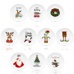 LOYIM 10 Pcs Christmas Reusable approx. 8 inches/ 20 cm in diameter, Stylish