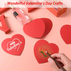 200 Pieces Hearts Cutouts Paper Heart Shapes 4 Inch Red Heart Shape Paper Cut-Ou