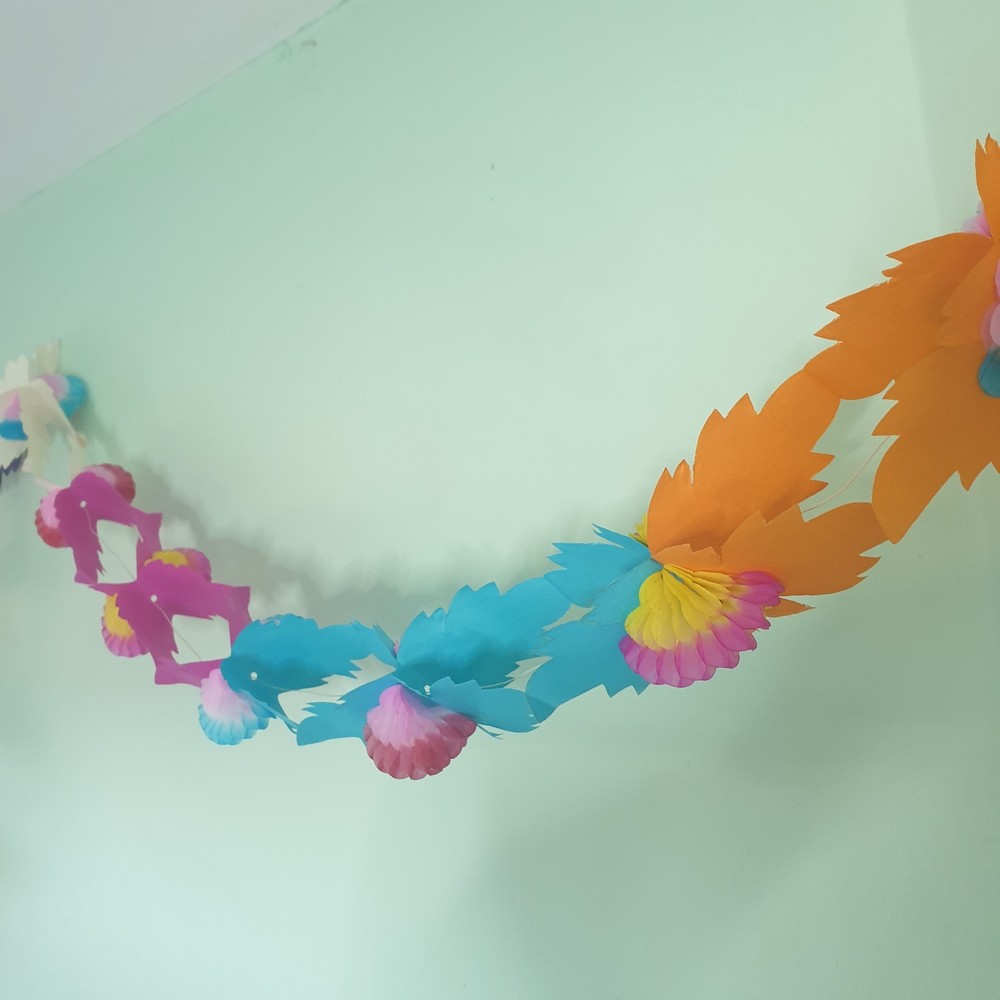 2 Vintage Paper Streamers Christmas Decoration Reusable 3m Bright Multicoloured