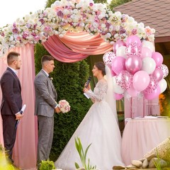 Pink and White Balloons 60pack, 12″ Macaron Pink, Metallic Pink, White and Pi.