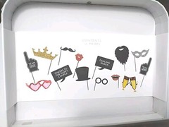 Talking Tables Photo Booth Party Prop Set Balloon Frame 14 Piece Set In Case