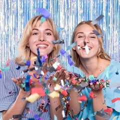 Foil Fringe Backdrop Set Tinsel Curtain Party Decoration Perfect Events New