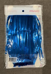 Happy Birthday Party Decor Blue/Gold/White Tassel, Foil Curtain, Poms, Balloons.