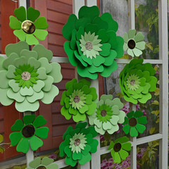 Green Paper Flowers Decorations for Wall Green Wedding Birthday Spring Party Dec