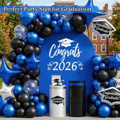 White Graduation Decal for Arch Backdrop Congrats Grad 2026 Sign Graduation Deco