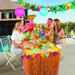 Fun Express Colorful Paper Flower Garland, 9 9 feet x 3 inch, Orignal Color