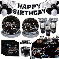 Space Battleship Wars Lightsaber Birthday Party Decorations,25 Guests Star Galax