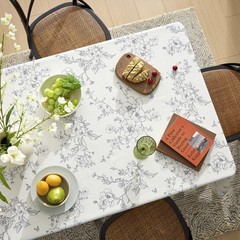 Rustic Linen Table Cloth Rectangle Tables Farmhouse Vintage French Floral Tablec