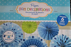 It’s A Boy Paper Fan Party Decorations 6 Pieces Circle Blue 2(16″) 2(12″) 2(8″)