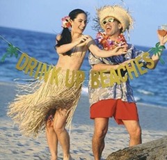 Gold Glitter Hawaii Beaches Banner Hawaii Beaches Coconut Tree Banner 2pc *READ