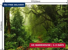 7X5ft Jungle Forest Photography Backdrops Tropical Rainforest Natural Scenery Ba