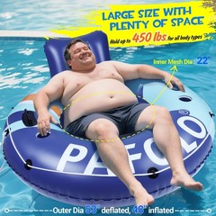 Inflatable River Tube Float, 53″ Pool Float Adult, River Tubes for Floating H…
