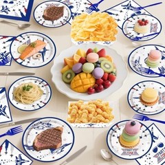 «Fighter Jet Birthday Party Supplies – Military Air Force Plates & Napkins Set,