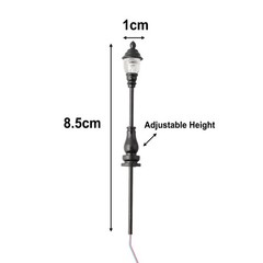 10 X OO / HO Gauge Led Street Light Model Train Railway Path Lamp Post 1:87