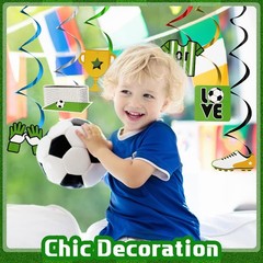 16 Pcs Soccer Birthday Party Decorations Include Soccer Happy Birthday Banner…