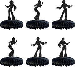 8Pcs 70’S Disco Party Decorations 70S Disco Dancing Honeycomb Table Centerpiece