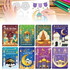 Ramadan Eid Mubarak Party Mini Coloring Book Graffiti Painting Book ET