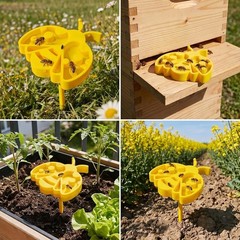 1pc S Cute Bee Shaped Bird Bath Outdoor Decor With Drinking Tray For Hummingbird