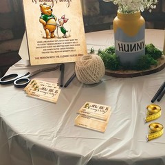 Fun ‘How Big Is Mommy’s Belly?’ Game Set for 36 Guests – Winnie Bear Theme