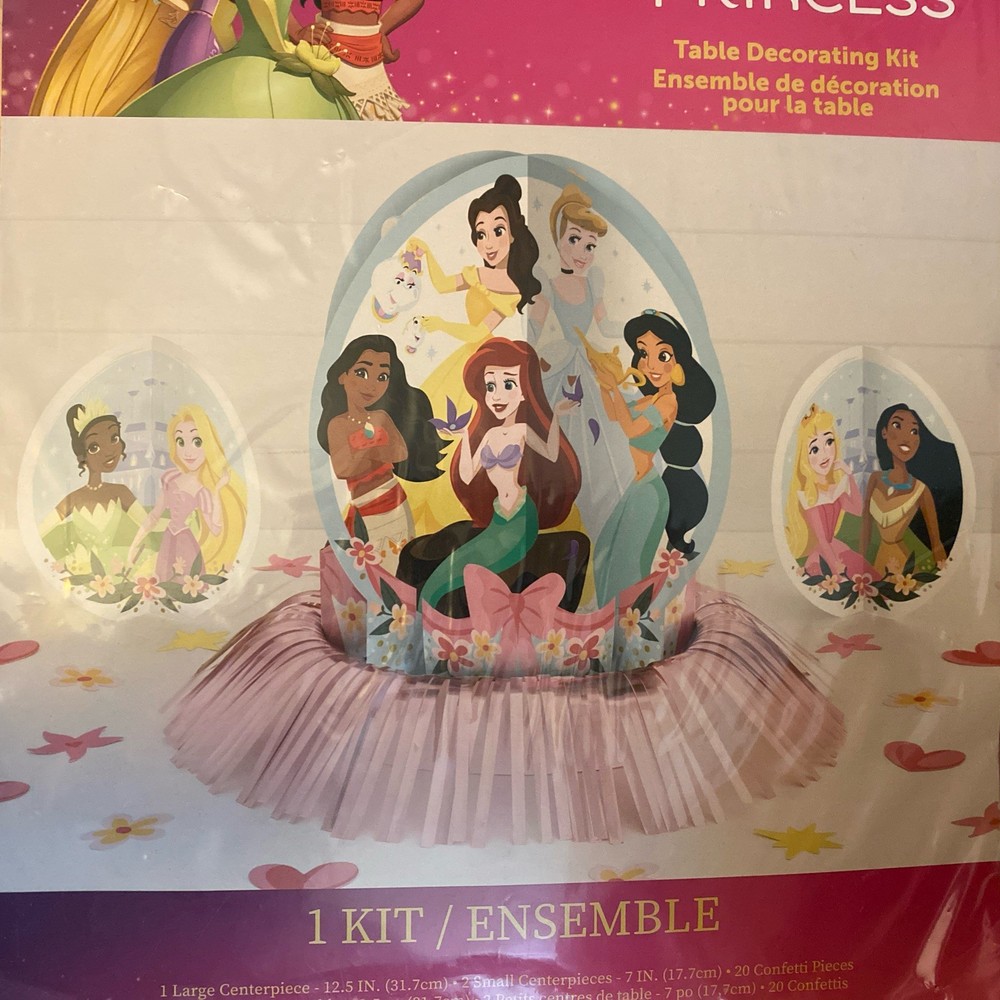 Disney Princess 23 Piece Table Decorating Kit Party Supplies New!!!