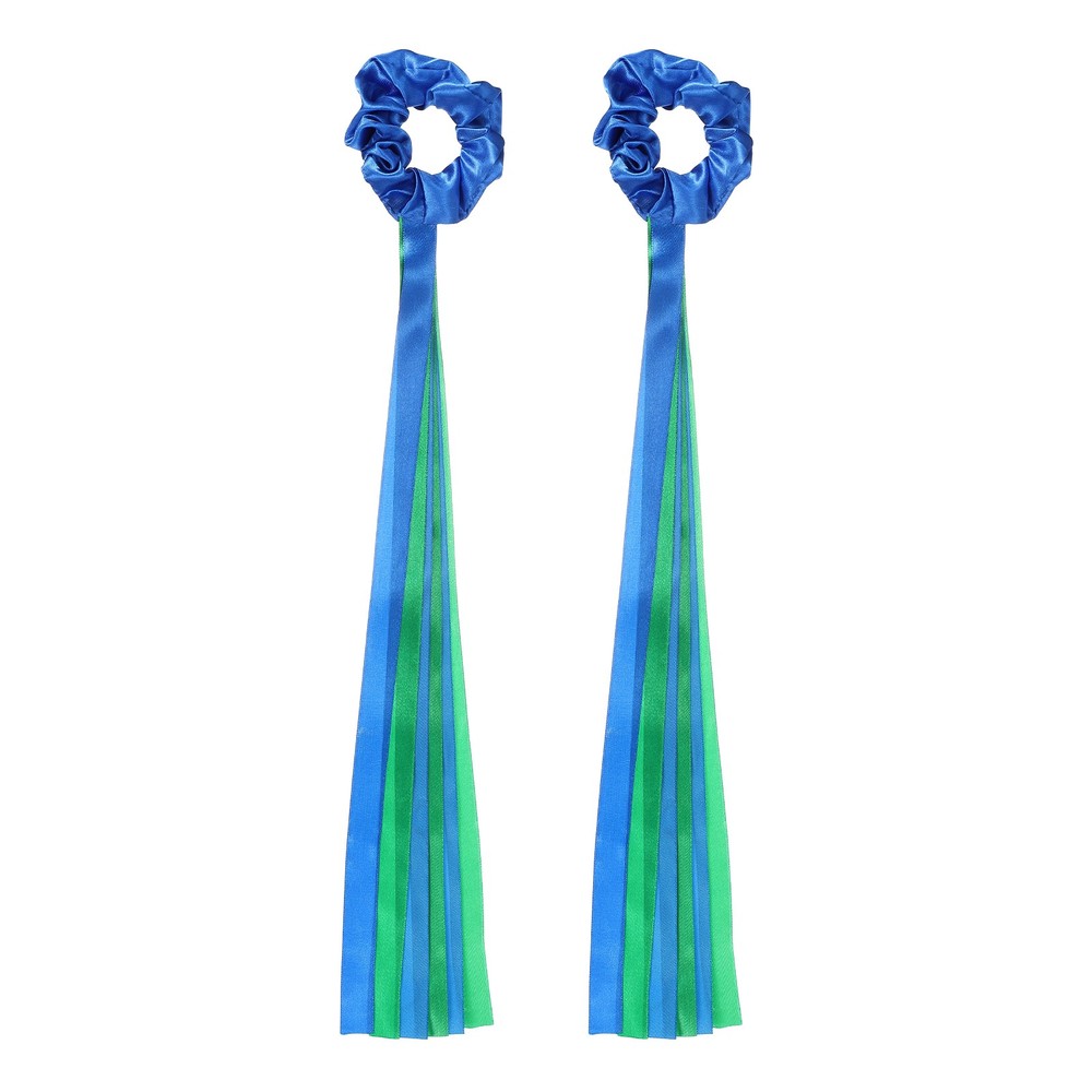 Rainbow Dance Ribbons, Wrist Streamers 20″ & 2 Pcs & Blue & Green
