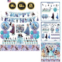 Frozen Party Decorations Set 102pcs Kids Birthday Cardboard Balloons Cake Top…