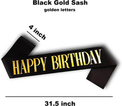 50Th Birthday Decorations Set Women and Men, Black Gold 50 Birthday Decoration B