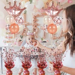 Metallic Foil Spray Star Centerpieces 12.4″ Height Rose Gold – Party Table Decor