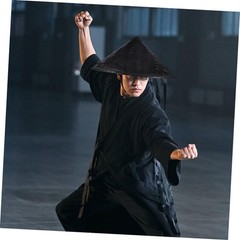 Samurai Hat Cosplay Decorative Hat Handwoven Simple Prop for Party Stage Perf…