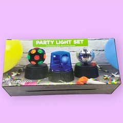 Global Gizmos Party Light Set Disco Ball Mirror Ball Police Light Brand New