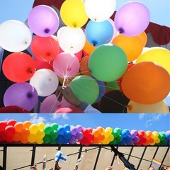 Balloons Assorted Colors Rainbow Decorations 100 Pack 12 inch Round Bright La…