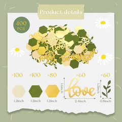 400 Pcs Baby Shower Confetti Decorations Table Confetti Dots Gender Reveal Weddi