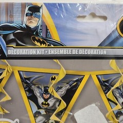 Batman 7 Piece Hanging & Table Top Birthday Party Decoration Kit New In Pack