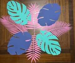 Paper Tropical Leaf Cutouts