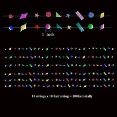Glitter Colorful Confetti Garlands Hanging Rainbow Star Backdrop Fiesta Party…