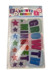 Ashley Production Smart Poly Mini Bulletin Board Set Growth Mindset 41 Pieces