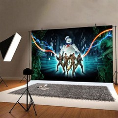 Ghostbusters Backdrop Ghost Happy Birthday Party Photo Background Banner