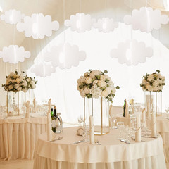 16 Pcs 3D Cloud Decorations Hanging Clouds for Ceiling Artificial Clouds Props F