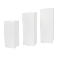3pcs Square Wedding Centerpieces, Flower Display Rack Decorations Table Pillars