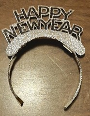 5 Happy New Year Headband Tiaras – Yellow, Green, Gold, Silver & Black