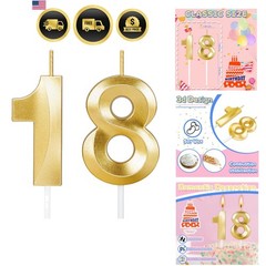 18th Birthday Candles,18th Birthday Decorations for Girls Boys,Happy Birthday…