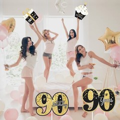 Happy 90th Birthday Yard Signs Set of 8 Black Gold 90th Birthday Decorations …