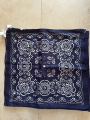 12 Blue Fabric Bandanas Western Cowboy Party 20” X 20″ NWT