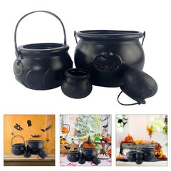 Halloween Party Essential Witch Cauldron Kettles 4Size for Candy Holders