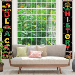 Black History Month Decorations, 2Pcs Happy Black History Month Banner African A