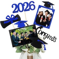 2026 Graduation Decorations 30 Pcs Glittering Graduation Centerpiece for Tabl…