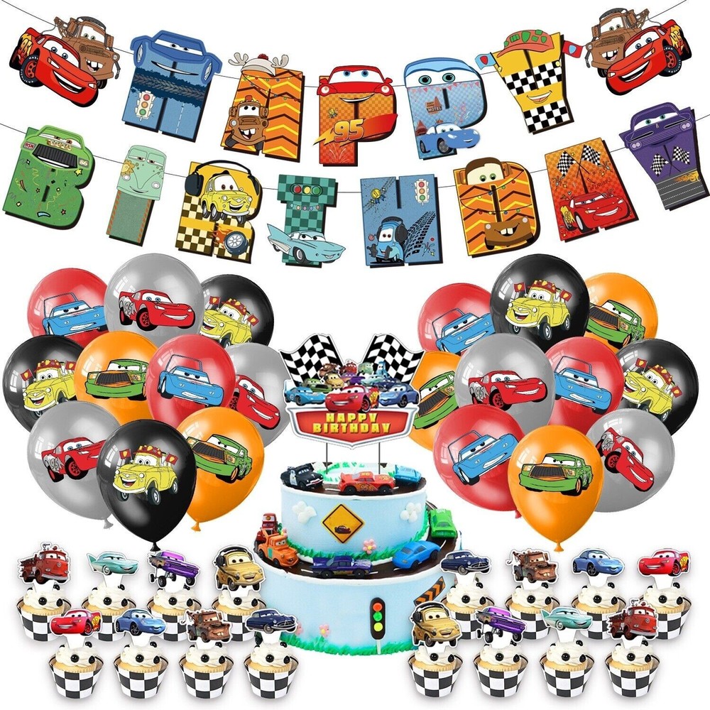 Lightning McQueen Race Car Theme Birthday Party Supplies Kits,for Kids Birthday