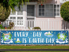 Earth Day Banner Eco Natural Decorations 1.6 8.2Ft (50Cm250Cm) Polyester Fabric
