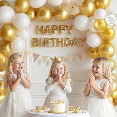 🔥150pcs Metallic Gold Balloon Arch Kit,Party,Graduation,Wedding,B-Day,Holiday🔥